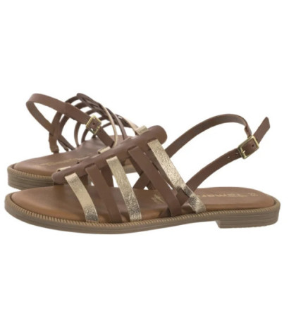 Tamaris Brązowe 1-28104-44 457 Cuoio Comb (TM531-a) sandals