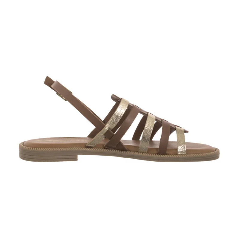 Tamaris Brązowe 1-28104-44 457 Cuoio Comb (TM531-a) sandals