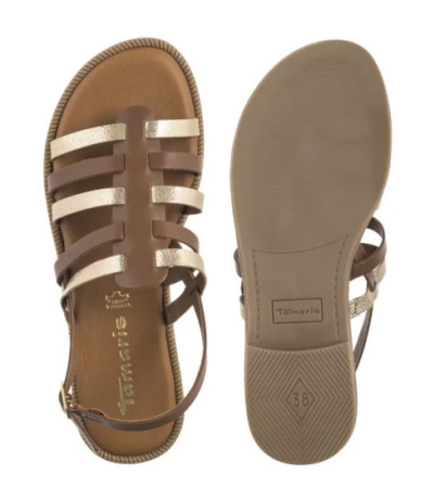 Tamaris Brązowe 1-28104-44 457 Cuoio Comb (TM531-a) sandals