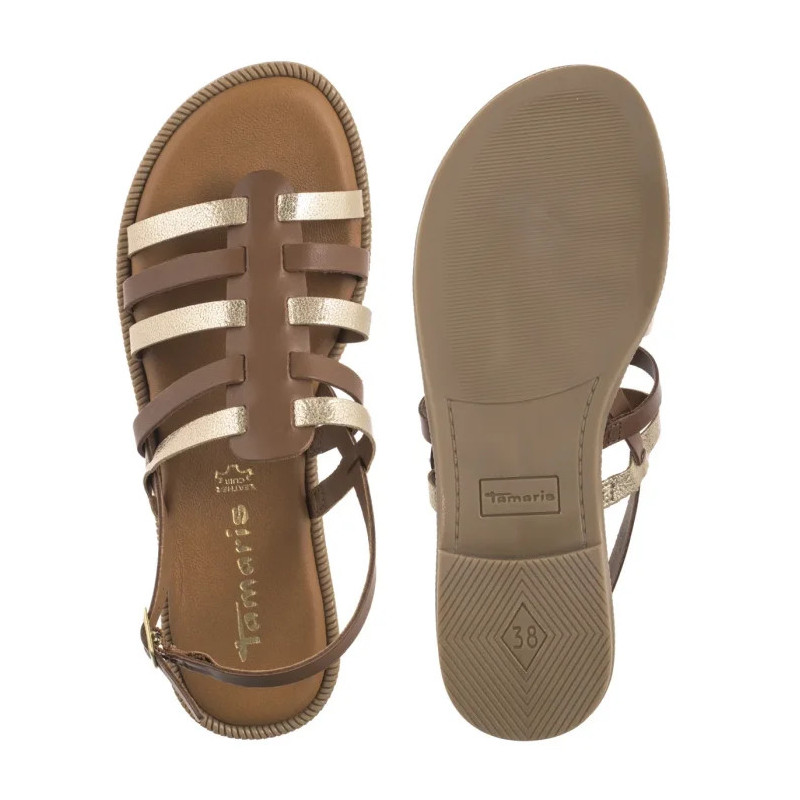 Tamaris Brązowe 1-28104-44 457 Cuoio Comb (TM531-a) sandals
