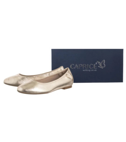 Caprice Złote 9-22111-44 978 Lt.Gold Metal (CP440-a) ballerinas