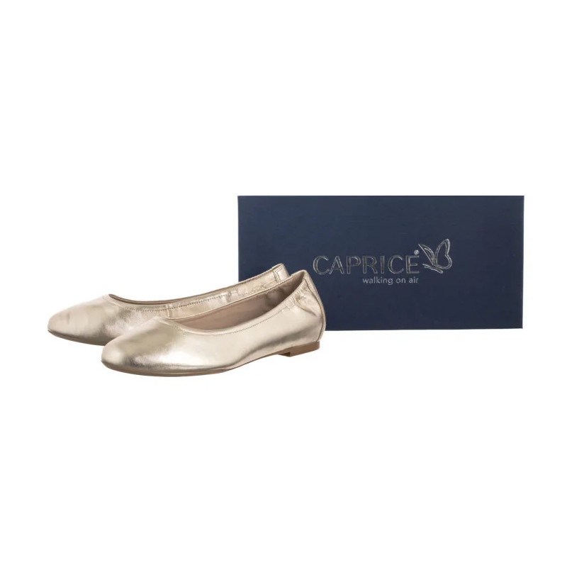 Caprice Złote 9-22111-44 978 Lt.Gold Metal (CP440-a) ballerinas