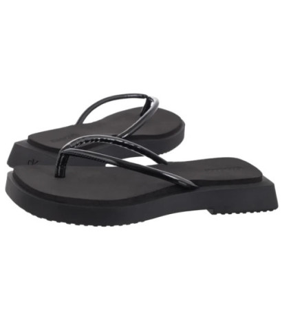 Calvin Klein Sq Low Wedge Sandal Stitch Triple Black YW0YW01716 0GJ (CK653-a) flip flops