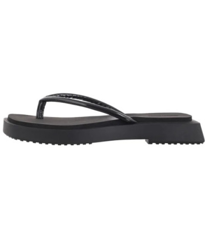 Calvin Klein Sq Low Wedge Sandal Stitch Triple Black YW0YW01716 0GJ (CK653-a) flip flops