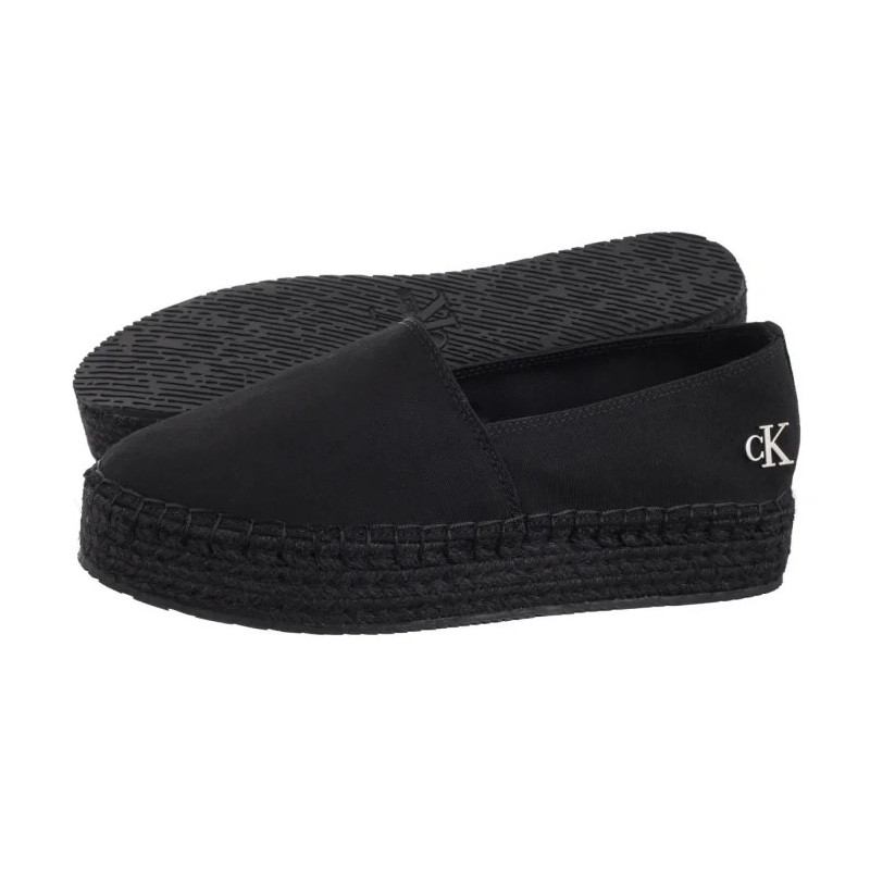 Calvin Klein Flatform Espadrille Mg/Hdw Triple Black YW0YW01737 0GJ (CK656-a) sneakers