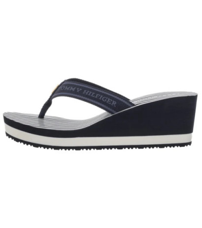 Tommy Hilfiger TH Stripes Wedge Beach Sandal Space Blue FW0FW08521 DW6 (TH1339-a) shoes