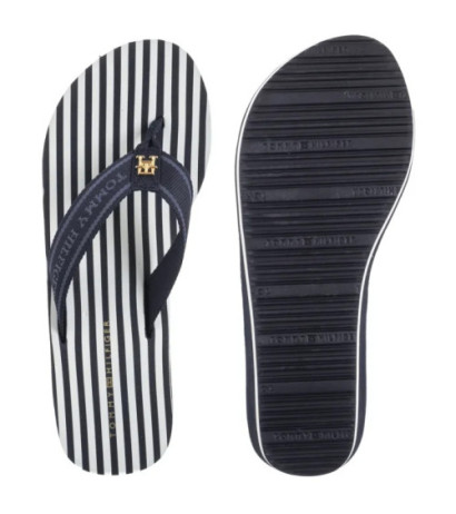 Tommy Hilfiger TH Stripes Wedge Beach Sandal Space Blue FW0FW08521 DW6 (TH1339-a) shoes