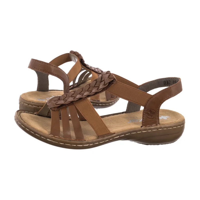 Rieker Brązowe 60809-24 Brown (RI262-a) sandals