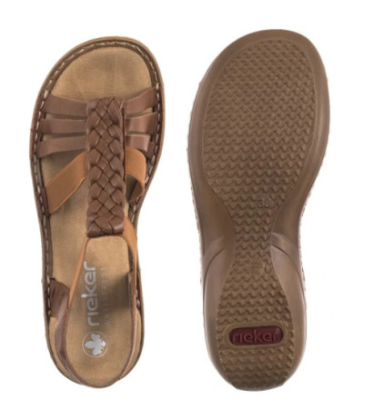 Rieker Brązowe 60809-24 Brown (RI262-a) sandals