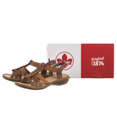 Rieker Brązowe 60809-24 Brown (RI262-a) sandals