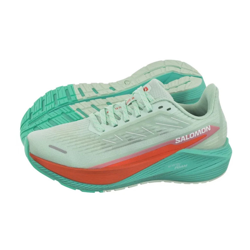 Salomon Aero Blaze 2 W Bay/Cherry Tomato/Electric Green 476840 (SO2-a) running Shoes