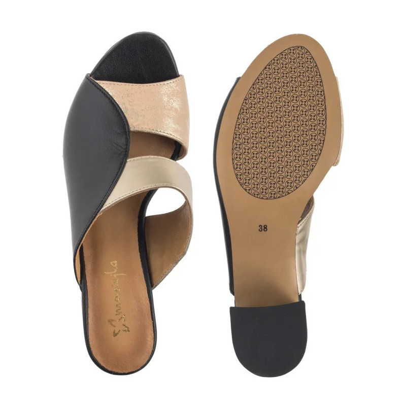 Maciejka Złote/Czarne 06943-22/00-1 (MA1353-a) shoes