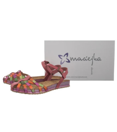 Maciejka Różowe/Multikolor 03074-39/00-0 (MA1354-a) sandals