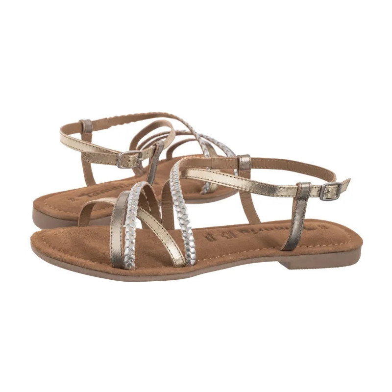 Tamaris Złote/Srebrne 1-28139-44 116 Chapagne Comb (TM545-a) sandals