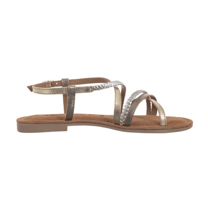 Tamaris Złote/Srebrne 1-28139-44 116 Chapagne Comb (TM545-a) sandals