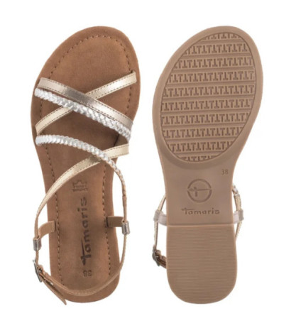 Tamaris Złote/Srebrne 1-28139-44 116 Chapagne Comb (TM545-a) sandals