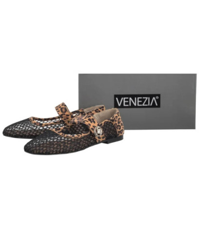 Venezia Czarne/Brązowe L075MTBBOBA033 (VE841-a) ballerinas