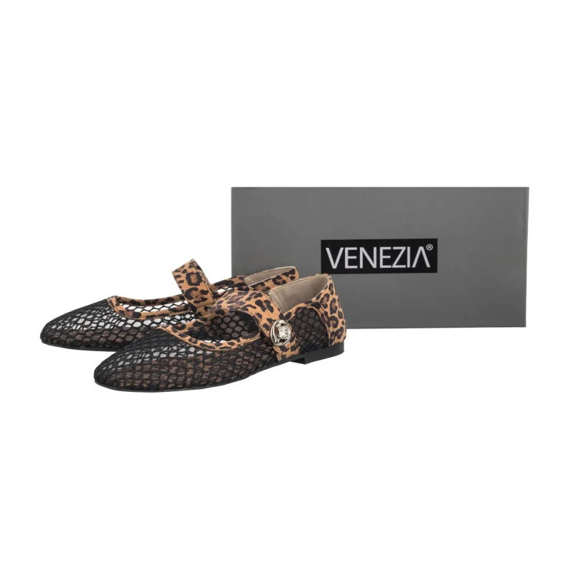 Venezia Czarne/Brązowe L075MTBBOBA033 (VE841-a) ballerinas
