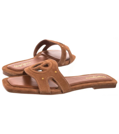 Pepe Jeans Frida Soft Tan Brown PLS90697 869 (PE44-a) Women's Shoes/Flip Flops