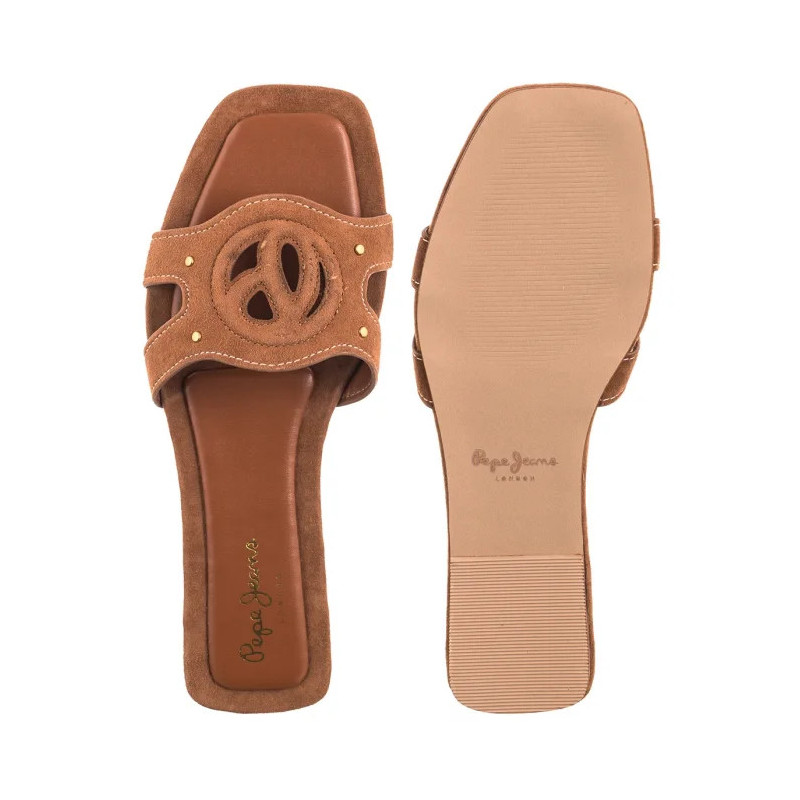 Pepe Jeans Frida Soft Tan Brown PLS90697 869 (PE44-a) Women's Shoes/Flip Flops