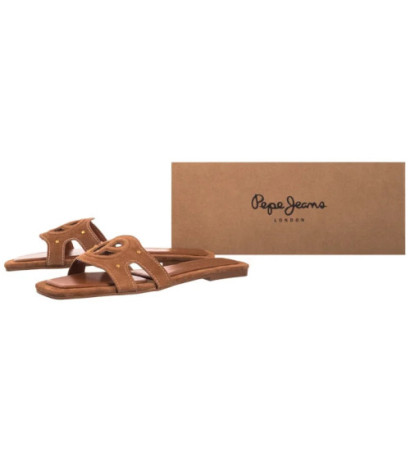 Pepe Jeans Frida Soft Tan Brown PLS90697 869 (PE44-a) Women's Shoes/Flip Flops