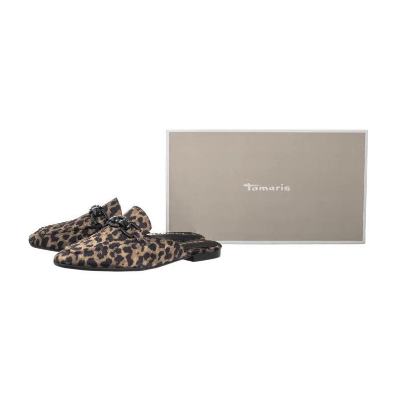 Tamaris Brązowe 1-27303-44 360 Leopard (TM547-a) Women's Shoes/Flip Flops