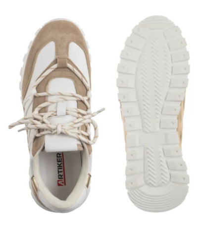 Artiker Białe/Złote 56C1738 (AR162-a) shoes