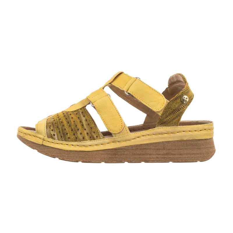 Maciejka Żółte L6847-17/00-1 (MA1352-b) sandals