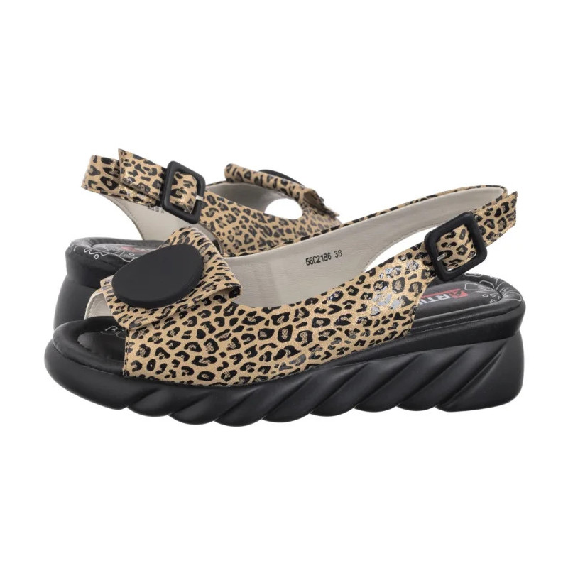 Artiker Beżowe w Panterkę 56C2186 (AR165-a) shoes