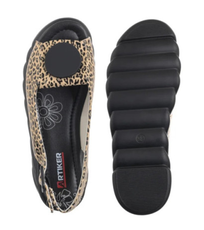 Artiker Beżowe w Panterkę 56C2186 (AR165-a) shoes