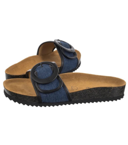 Caprice Granatowe 9-27400-44 891 Jeans/Black  (CP442-a) Women's Shoes/Flip Flops