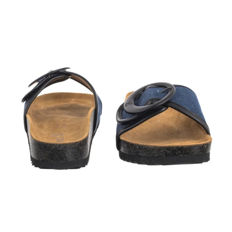 Caprice Granatowe 9-27400-44 891 Jeans/Black  (CP442-a) Women's Shoes/Flip Flops