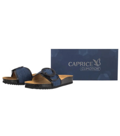 Caprice Granatowe 9-27400-44 891 Jeans/Black  (CP442-a) Women's Shoes/Flip Flops