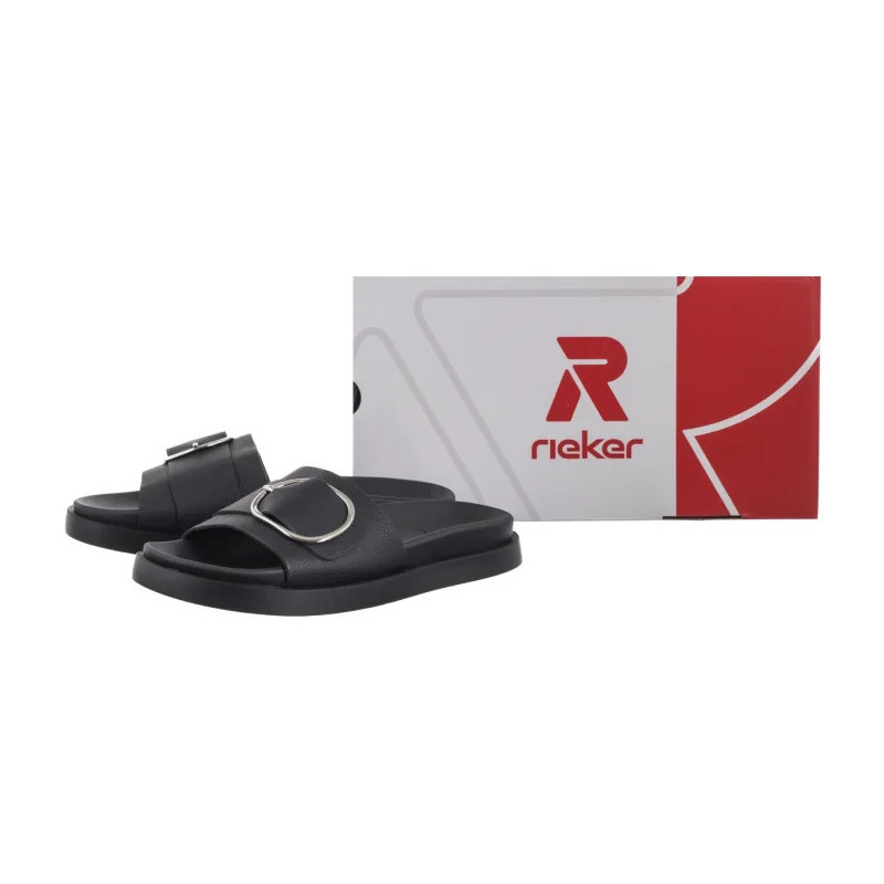 Rieker Czarne W1453-00 Black (RI273-a) Women's Shoes/Flip Flops