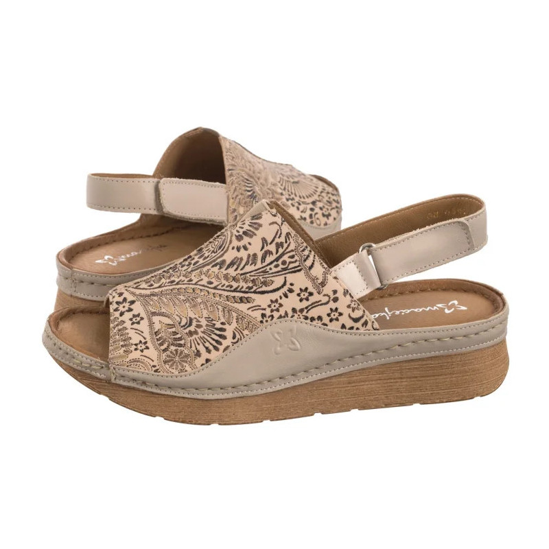 Maciejka Beżowe L6846-04/00-1 (MA1378-a) sandals