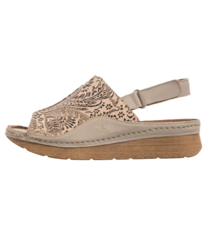 Maciejka Beżowe L6846-04/00-1 (MA1378-a) sandals