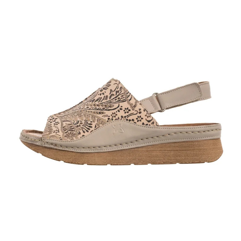 Maciejka Beżowe L6846-04/00-1 (MA1378-a) sandals