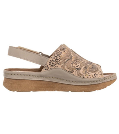 Maciejka Beżowe L6846-04/00-1 (MA1378-a) sandals