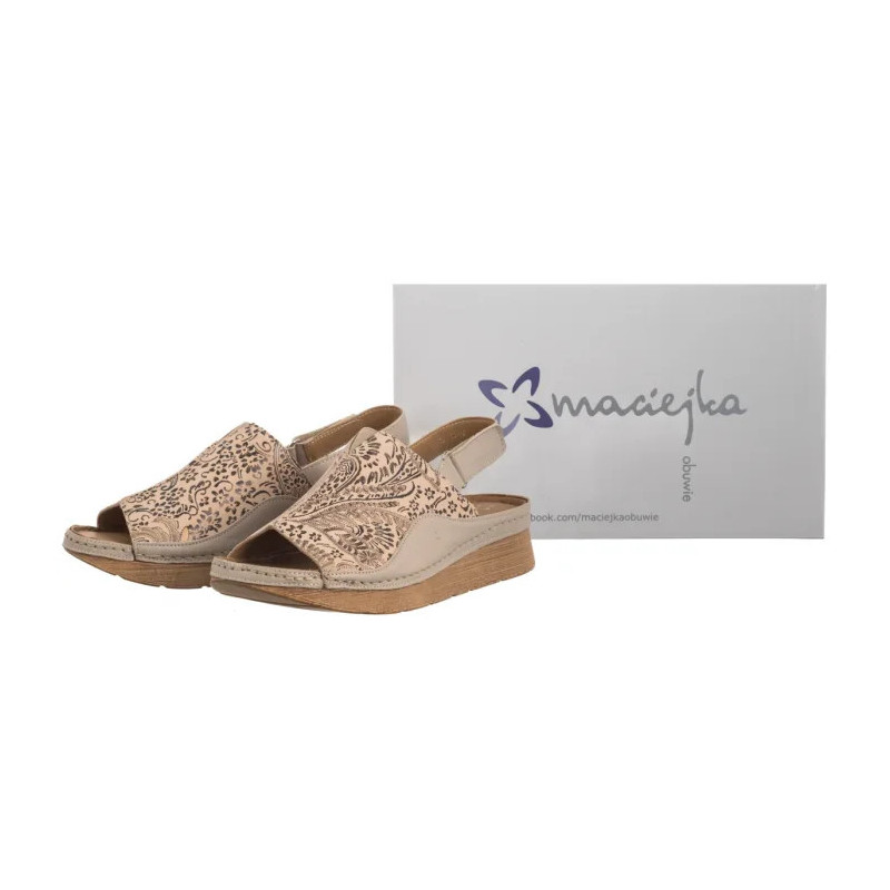 Maciejka Beżowe L6846-04/00-1 (MA1378-a) sandals