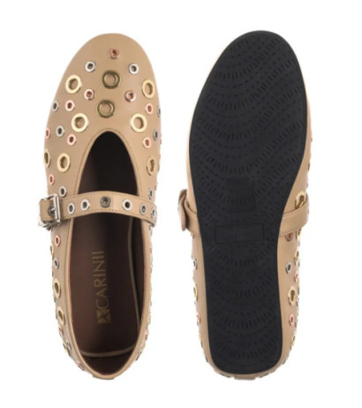 Carinii Beżowe 10046-491-000-000-000 (CI814-a) ballerinas