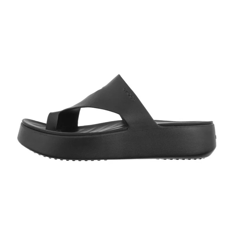 Crocs Getaway Platform Toe Loop Black 210834-001 (CR375-b) flip flops
