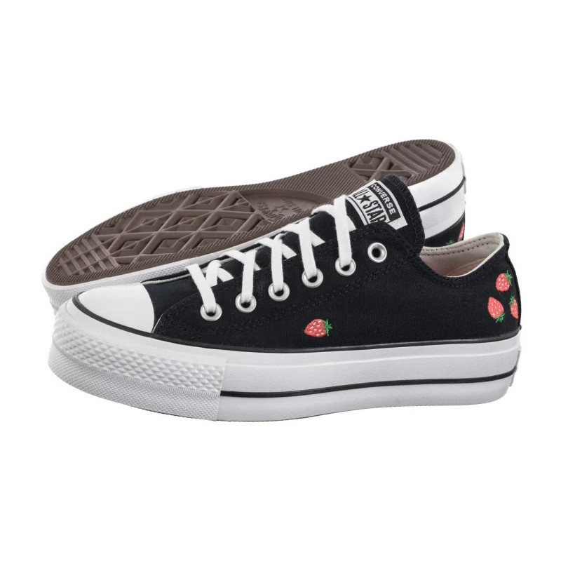 Converse CTAS Lift Ox Black/Soft Red/White A14935C (CO775-a) shoes