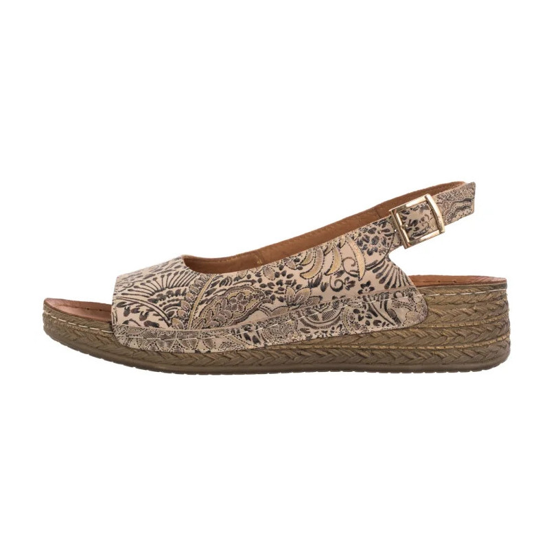 Maciejka Beżowe/Kwiaty L7069-04/00-1 (MA1388-a) shoes