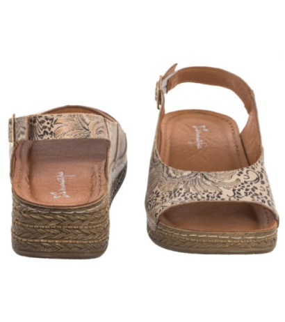 Maciejka Beżowe/Kwiaty L7069-04/00-1 (MA1388-a) shoes