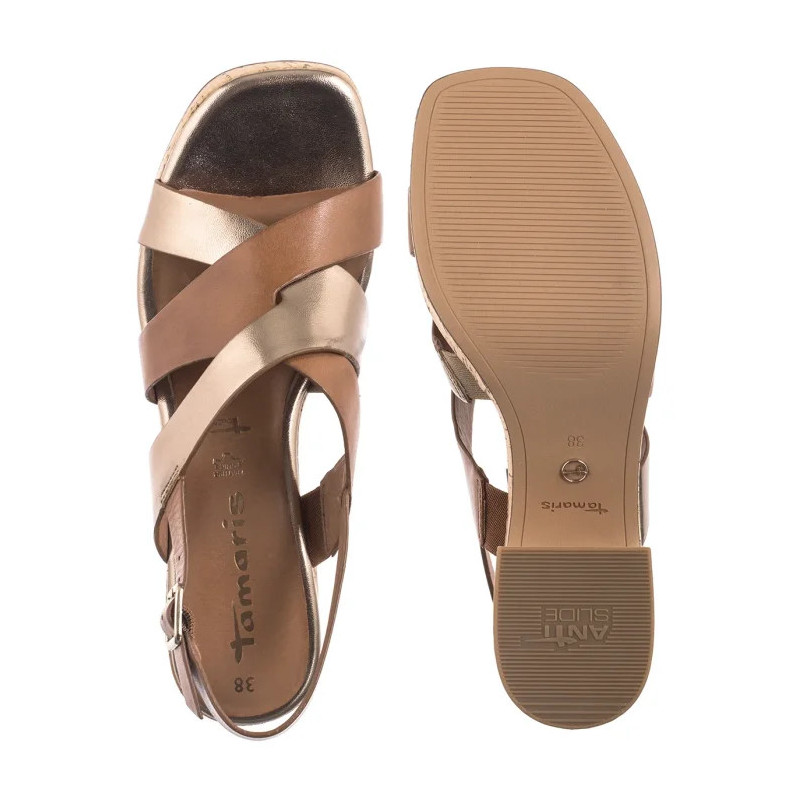 Tamaris Brązowe 1-28312-44 392 Cognac Comb  (TM550-a) shoes