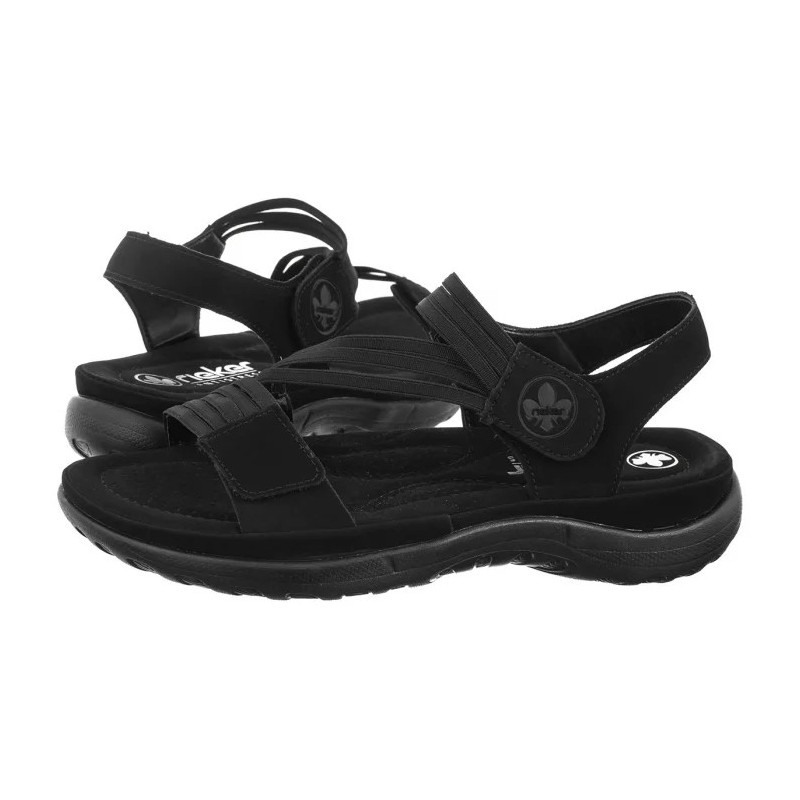 Rieker Czarne 64870-02 Black (RI276-a) sandals
