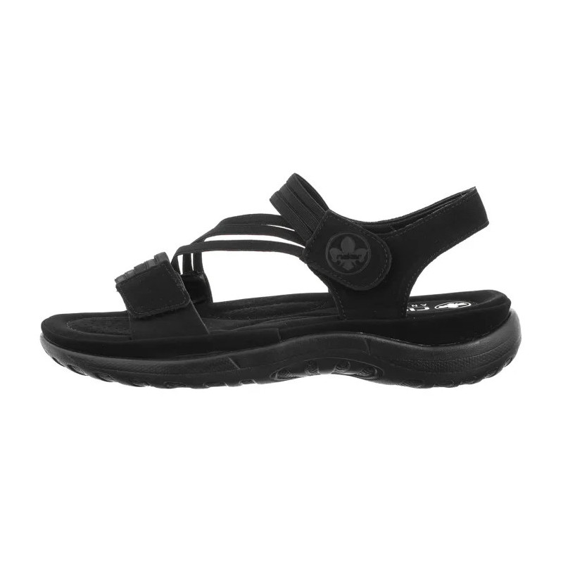 Rieker Czarne 64870-02 Black (RI276-a) sandals