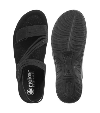 Rieker Czarne 64870-02 Black (RI276-a) sandals
