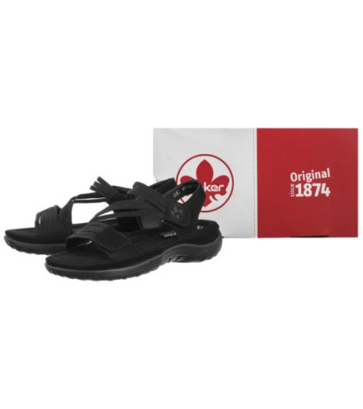 Rieker Czarne 64870-02 Black (RI276-a) sandals