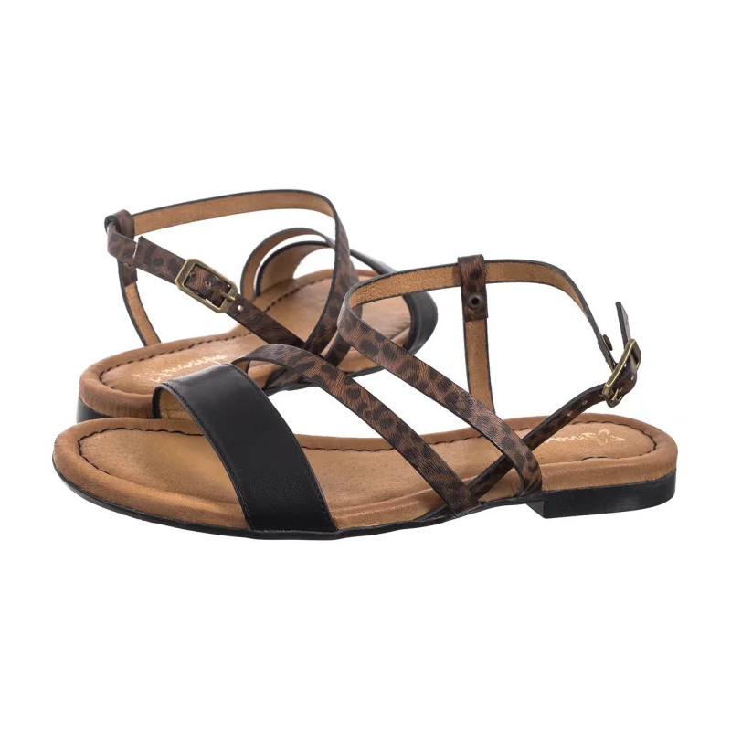 Maciejka Czarne/Panterka 06966-01/00-1 (MA1391-a) sandals